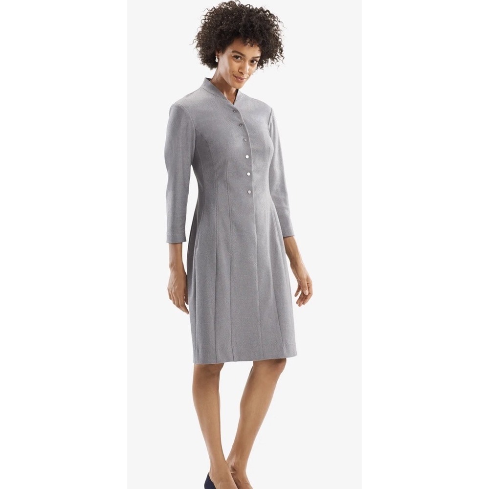 NWT MM.LaFleur Scarlet Dress 8 High Neck Office Minimalist‎ Tailored Elevated